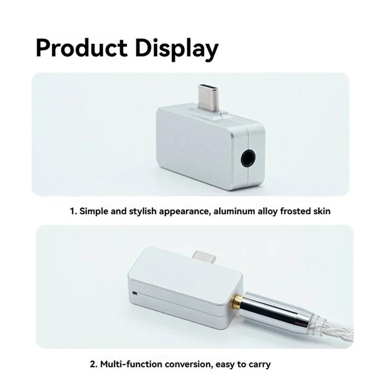 B68C 고성능 디코딩 휴대용 다기능 어댑터 유형-C 3.5Mm 및 4.4Mm 여성용 Hifi 어댑터