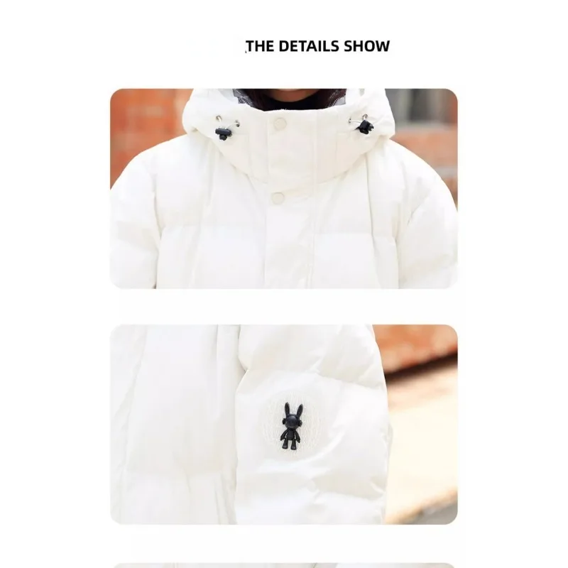 2023 New Women Down Jacket Winter Coat Female Warm Thick Parkas Loose Mid Length Version Outwear Fashion Hooded Overcoat S-3XL