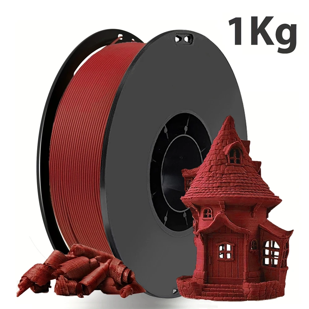 1.75mm 3D 프린터 PLA 에보니 우드 필라멘트 250g 500g 1Kg PLA 로즈 에보니 레드 샌달 우드 승화 3D 프린팅 소재 필라멘트