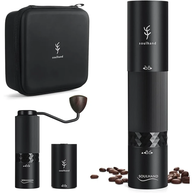 Soulhand All-In-One Portable Coffee Grinder Set, Manual Coffee Grinder –  soulhand