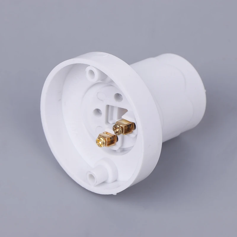 1pcs 230V 10A Flat Rotatable Straight Oblique E27 White Lamp Holder Screw Led Lighting Bulb Head Base