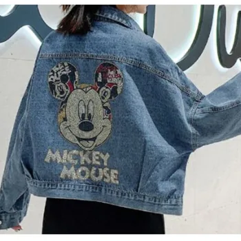 Mickey Cartoon Fashion Denim Coat Hip-hop Streetwear Trendy Men Women Jackets New Korean Loose Harajuku Couples Tops 5