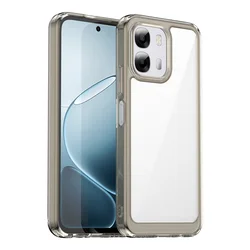 Transparent Colorful Shockproof TPU Protective Phone Case for OPPO A6t Pro (Grey)