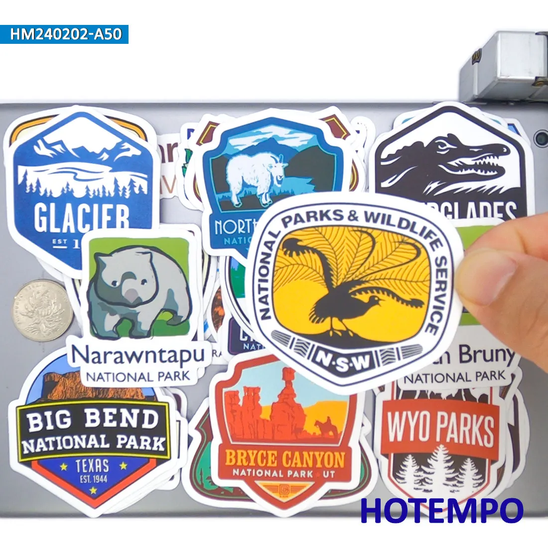 20/30/50 Stücke, National Park, Retro-Attraktionen Plakate, Reise-Aufkleber, für Telefon, Gepäck, Motorrad, Auto, Fahrrad, Skateboard, Helm, Scrapbook, Gitarre, Glas. Tasse, Wand, Laptop-Aufkleber, Spielzeug