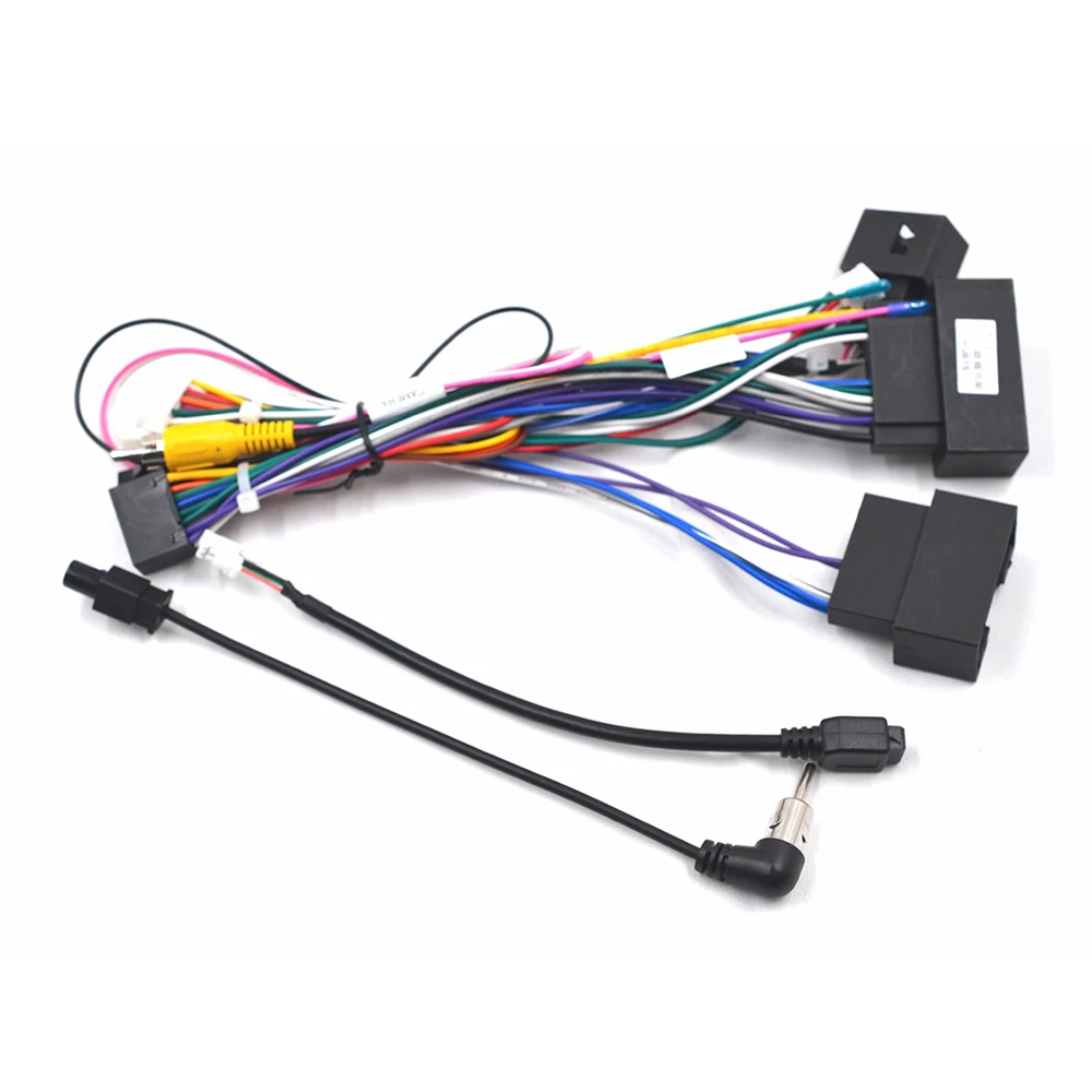 Car Audio 16PIN Android Power Cable Adapter With Canbus Box WQLSK For Ford Focus Ranger Audio Power Wiring Harness