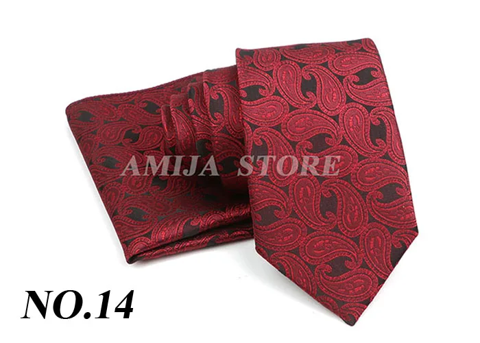 Blau rot grün Paisley Krawatten für Männer Luxus Jacquard Krawatte & Einst ecktuch Set Herren Hochzeits feier Krawatte Geschenke für Männer Anzug täglich – Detail 16