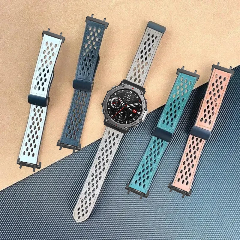 Magnetic Leather Smartwatch Sport Bracelet Loop - Premium Replacement Strap