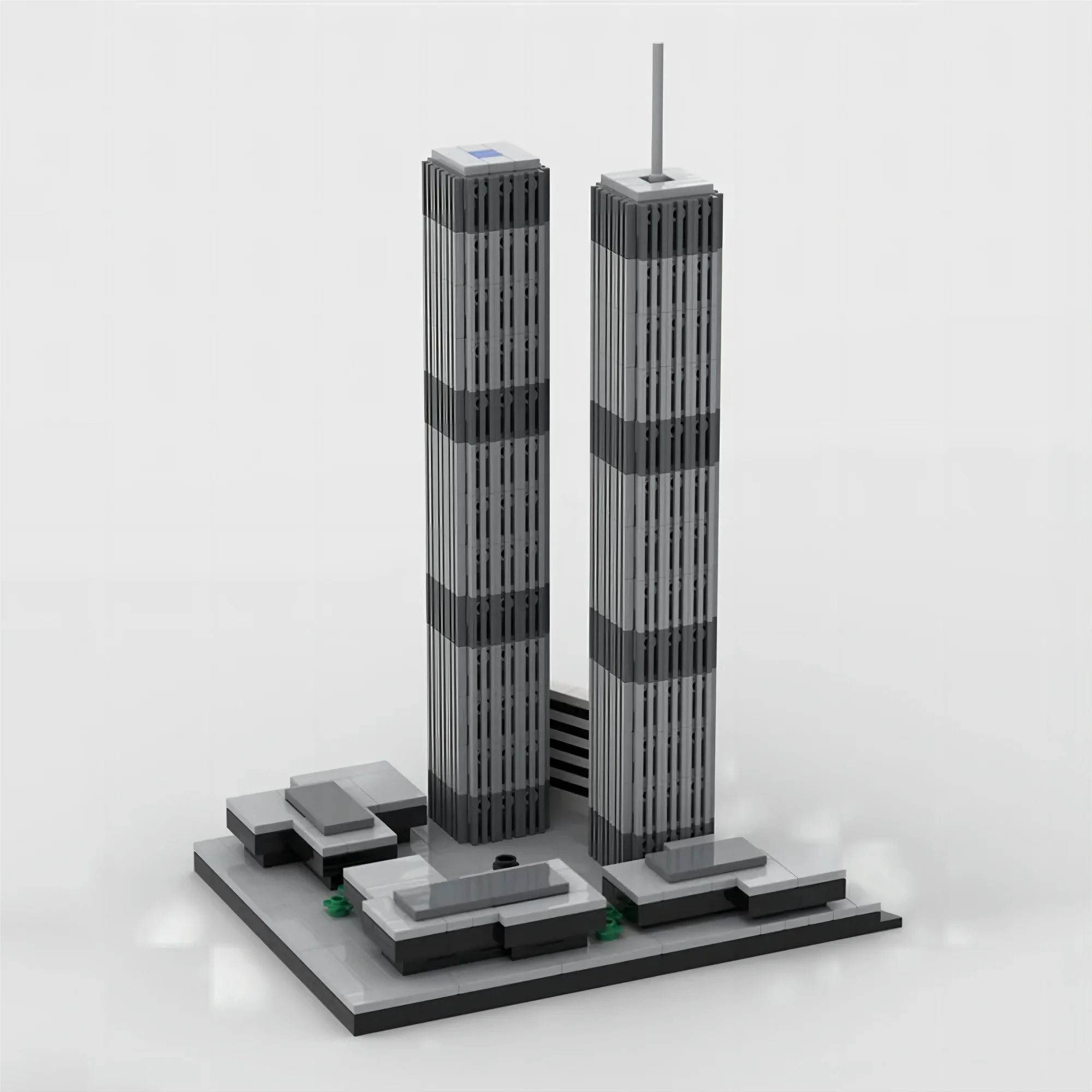 

Fast delivery MOC-157149 World Trade Center miniature version 1:2000 small particle assembled building block toy building model