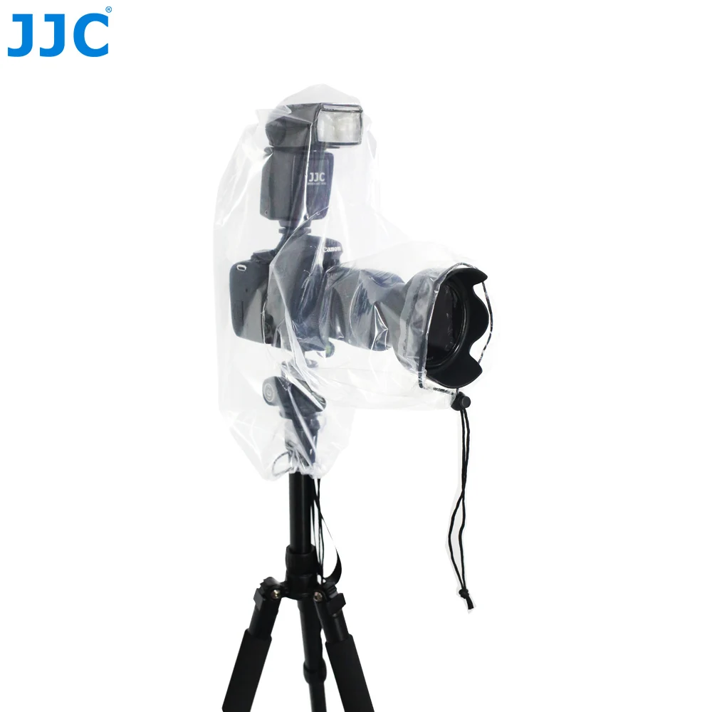 JJC 2 Pcs Camera Rain Cover with Flash Cover Waterproof Camera Bag Raincoat for Iconic Brand A6600 A6500 A7IV A7III Nikon Z7 Z6 Z5