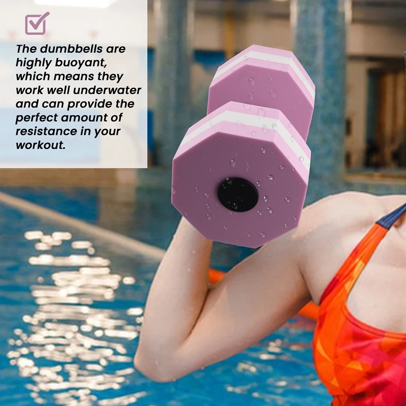 NALFI-EVA Foam Dumbbell Set, Water Weights, Water Aerobics, Aquatic Therapy, Pool Fitness, Workout(2Pcs)