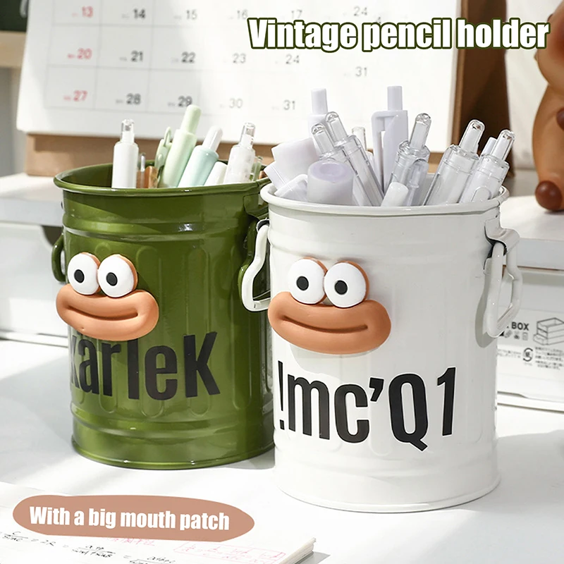 DIY Funny Large Mouth Pen Holder Cute Large-capacity Pencil Holder Durable Stationery Container Makeup Brush Storage Bucket pen holder pen and brush holder brush holder