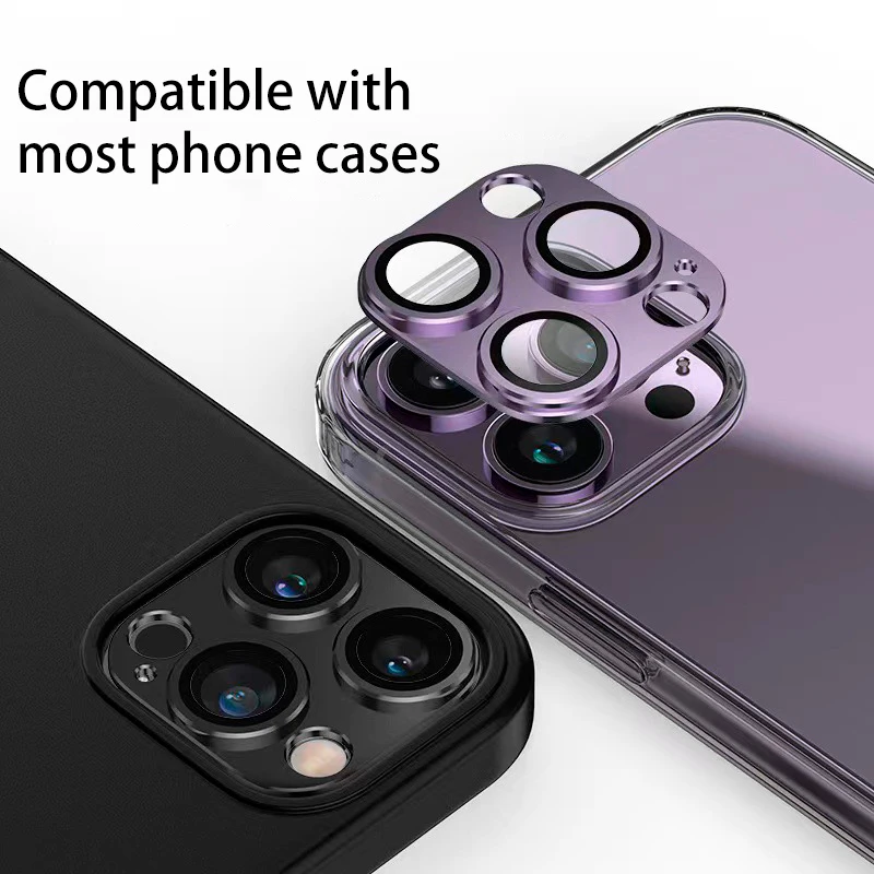 

10Pcs Camera Lens Metal Protector Glass for iPhone, Tempered Glass, Full Cover Protective Case, iPhone 11,12,13,14,15Pro Max