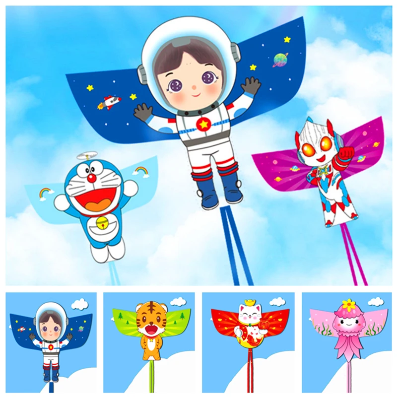 

free shipping new kite flying children kite string outdoor toys kite buggy cartoon kite for kids kites ripstop high