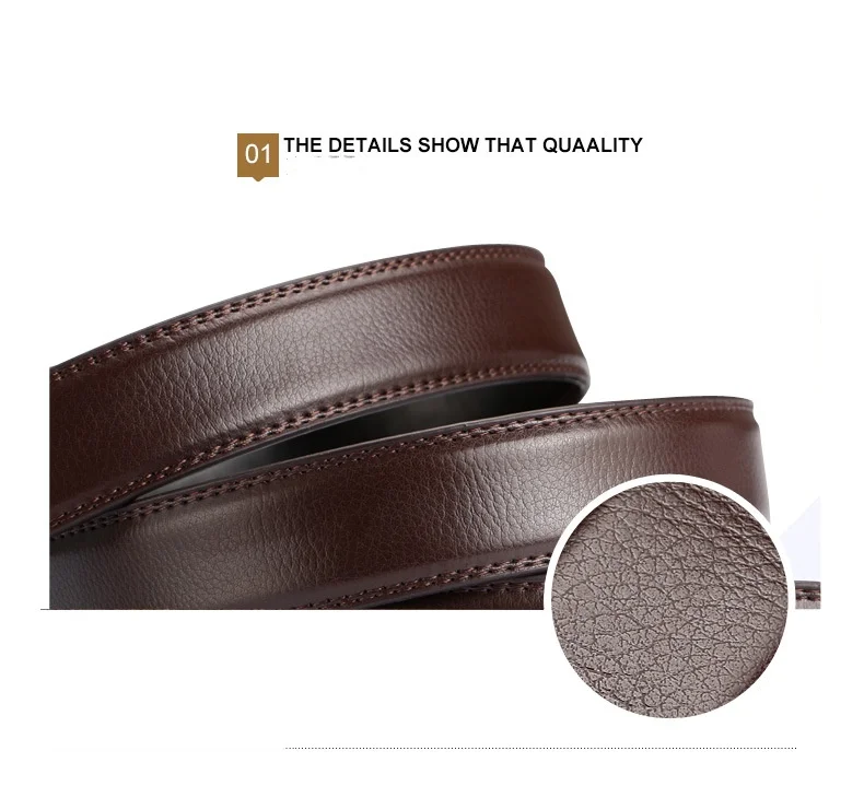 Automatic Leather Belt - Real Leather Ratchet Belt in 30mm or 3cm width - Men Leather Belt with Auto Lock Buckle