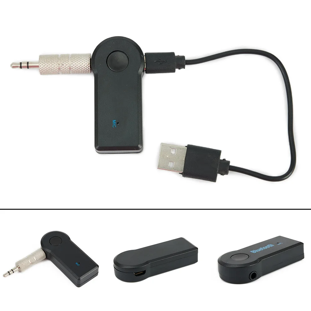 

Беспроводной Bluetooth 3,5 мм адаптер для автомобильного стереомузыкального приемника со встроенным микрофоном и кабелем AUX 3,5 мм