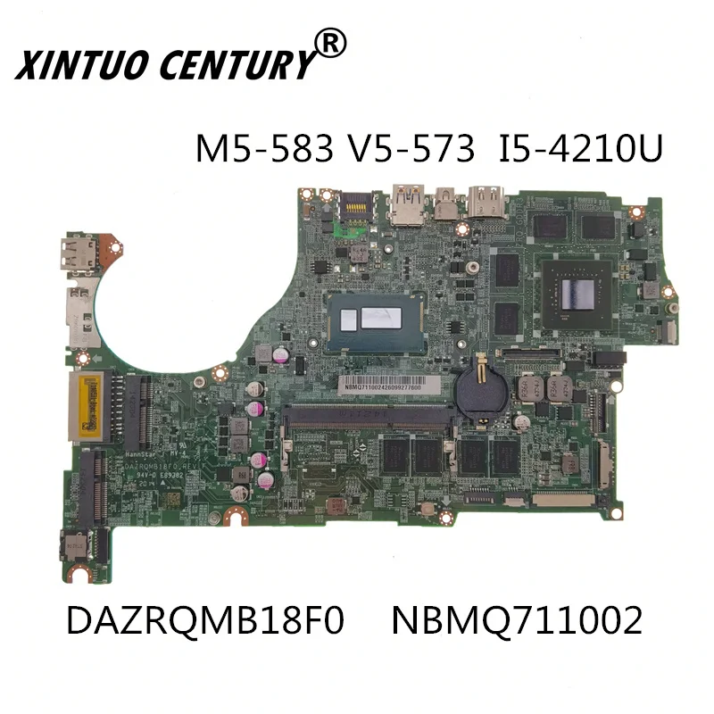 

NBMQ711002 DAZRQMB18F0 REV F NB. MQ711.002 Motherboard Para Acer aspire M5-583 V5-573 GT850M I5-4210U CPU