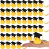 48 Pieces Graduation Rubber Ducks with Graduation Cap Graduation Party Bath Rubber Duck Graduation Cap Duck 1