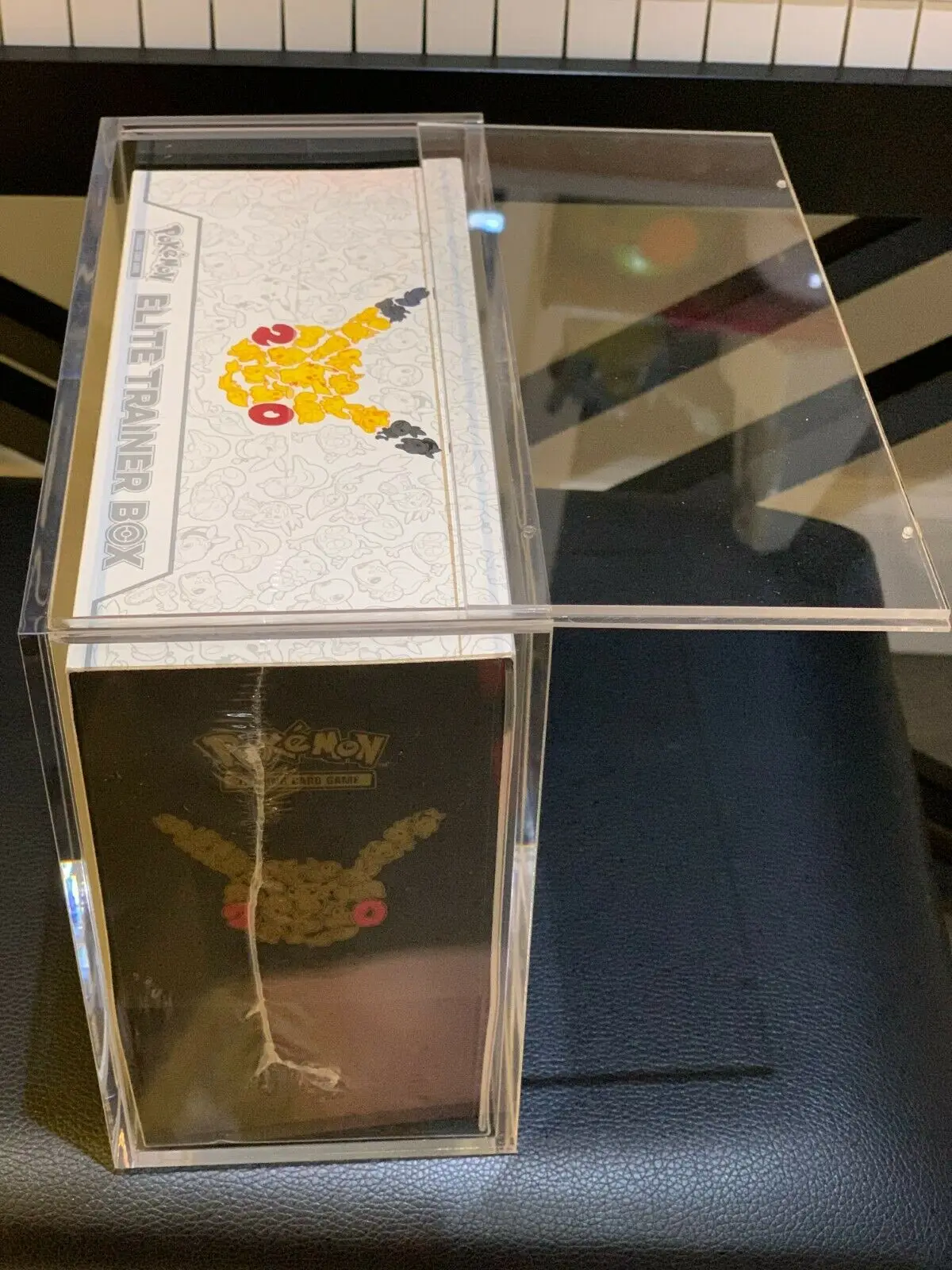 Storage Bag 4mm Clear Acrylic ETB Generations Edition Card Game Display Case Elite Trainer Box Protector Showcase with Sleeve Open Door Lid