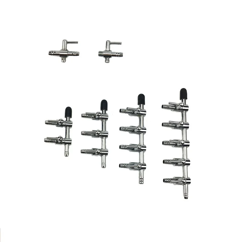 Aquarium Air Splitter Valve 1 2 3 4 5 Way Fish Tank Air Pump Flow Splitter Distributor Pump Valve Tap Lever Control Switch
