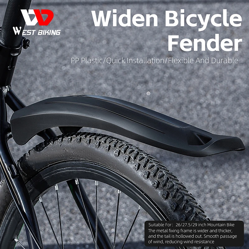 West Biking Mtb Parafango Bici Allargare Allungare Parafango Bicicletta 26 "/27.5"/29 "Mtb Anteriore Posteriore Parafango A Sgancio Rapido Accessori B