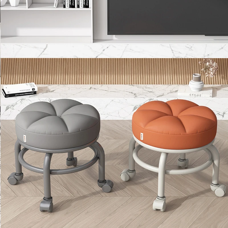 Multifunction Pedicure Spa Chair Rotating Seat Furniture Change Shoes Stool Nordic Home Living Room Portable Leisure Low Stools