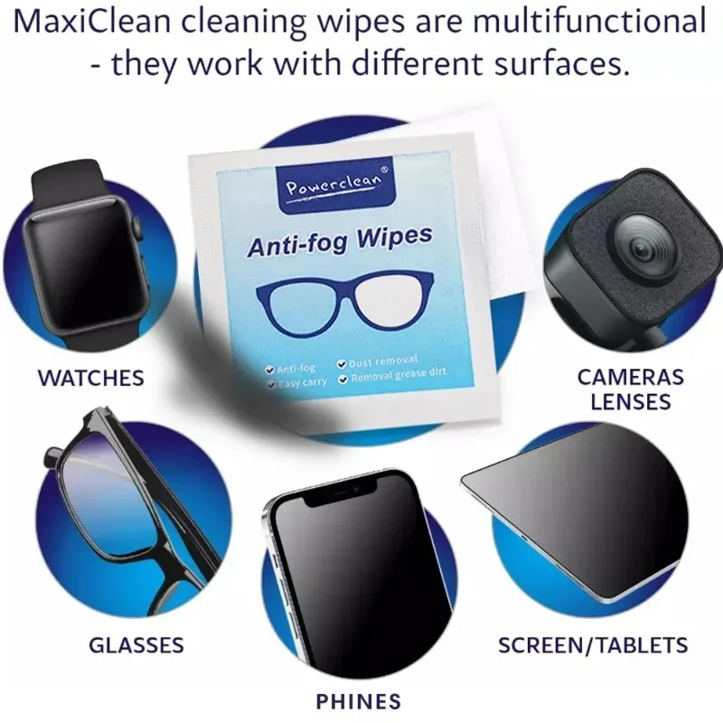 10/100Pcs Lens Cleaning Wet Paper Disposable Glasses Anti Fog Misting Dust Remover Wipes Sunglasses Phone Screen Cleaner glasses cleaning wipes