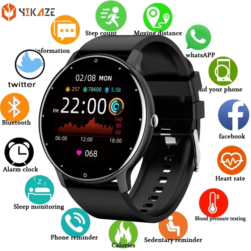2021 Smart Watch Men Women Lady Fitness Tracker Sport Smartwatch Sleep Heart Rate Monitor Waterproof Watches for IOS Android