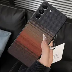 Sleek Carbon Fiber Pattern Protective Phone Case - Galaxy A42 5G (Mix01)