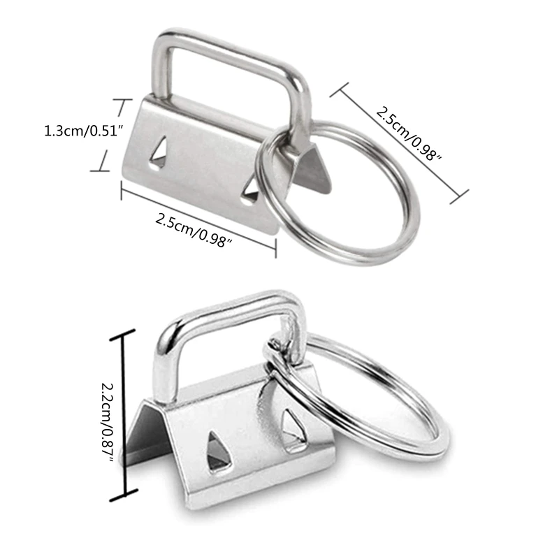 50PCSLanyardKeyFobHardware1InchforKeychainandWristletClamp