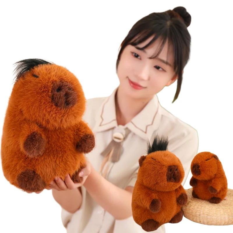 

25/35cm Kawaii Fluffy Capybara Plush Dolls Capybara Stuffed Toy Simulation Stuffed Animals Kids Girls Birthday Gifts Home Decor