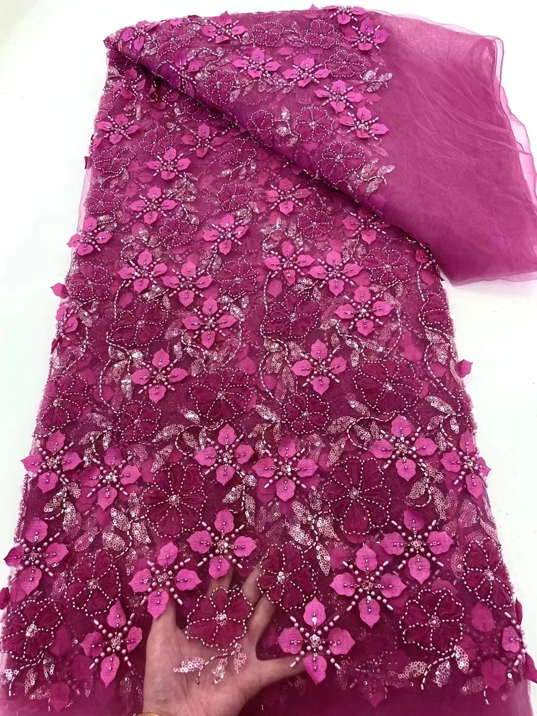 

2024 высококачественные африканские блестки, Тюль с вышивкой, кружевная ткань для жениха, бисерные блестки, кружевная ткань для нигерийских свадеб HXH5990