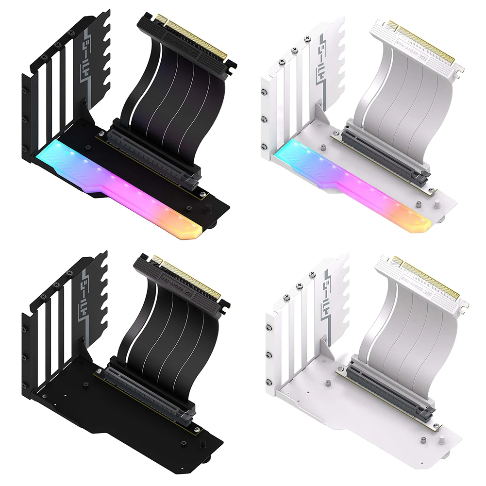 수직 그래픽 카드홀더 키트, 15cm PCI-E 4.0 X16 라이저 케이블, 비디오 카드 지지대 키트, GPU 마운트 그래픽 카드 브래킷
