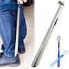 1pcs 42cm Stainless Steel Shoe Horns Easy Handle Shoe Horn Spoon Shoehorn Metal Shoe Extractor Shoe Remover Lifter Pull Tool 1