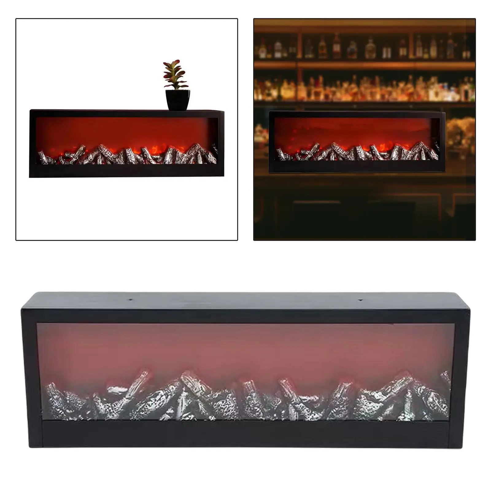 LED Decorative Ornaments Portable Retro Simulated Fireplace Lantern Fire Place