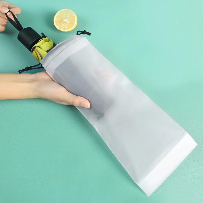 5pcs Waterproof Portable Umbrella Bag Translucent Umbrella Storage Bags