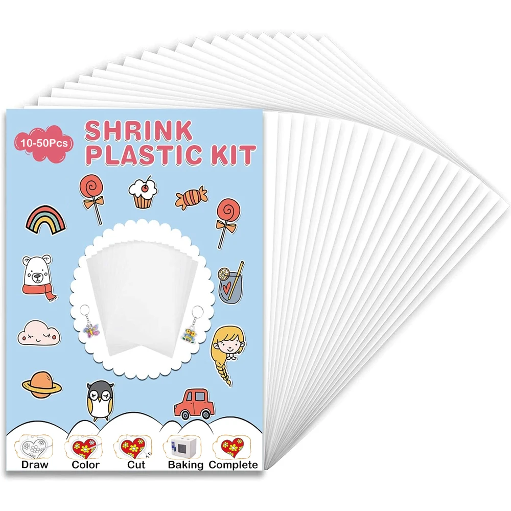 Heat Shrink Plastic Sheets 10-50Pcs For Handmade Crafts