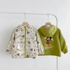 Disney 2026 New Jacket Mickey Full Print Coats 2-10Years Old Child Long Sleeve Outerwear Kids Fashion Casual Hooded Tops Coats