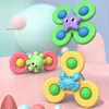 3PCS Suction Cup Spinner Toy Baby Bath Funny Game Educational Toys For Children Girls Boys Infant Sensory Stress Reliever Gift 1