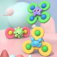 3PCS Suction Cup Spinner Toy Baby Bath Funny Game Educational Toys For Children Girls Boys Infant Sensory Stress Reliever Gift 1