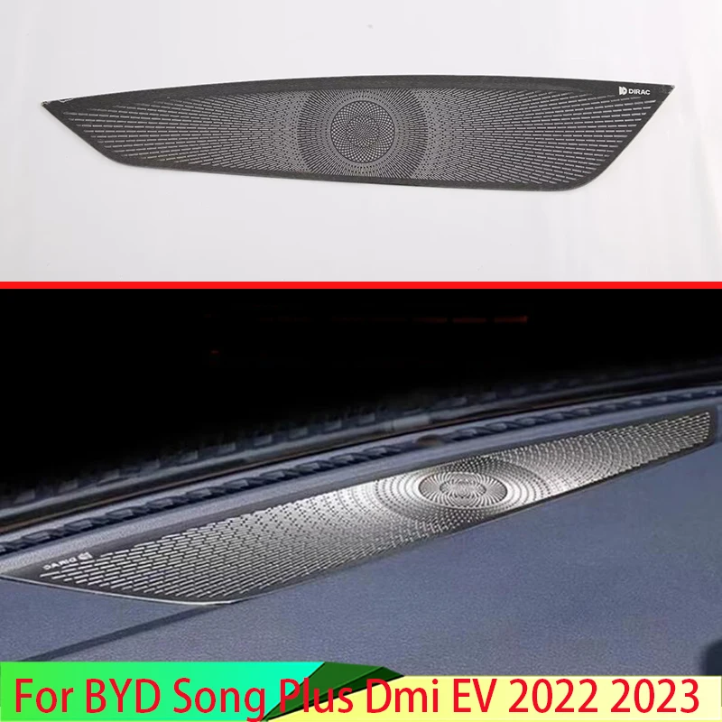 

Аксессуары для автомобиля для BYD Song Plus EV DMI 2022 2023, крышка из нержавеющей стали для динамика, крышка для приборной панели, декоративные блестки