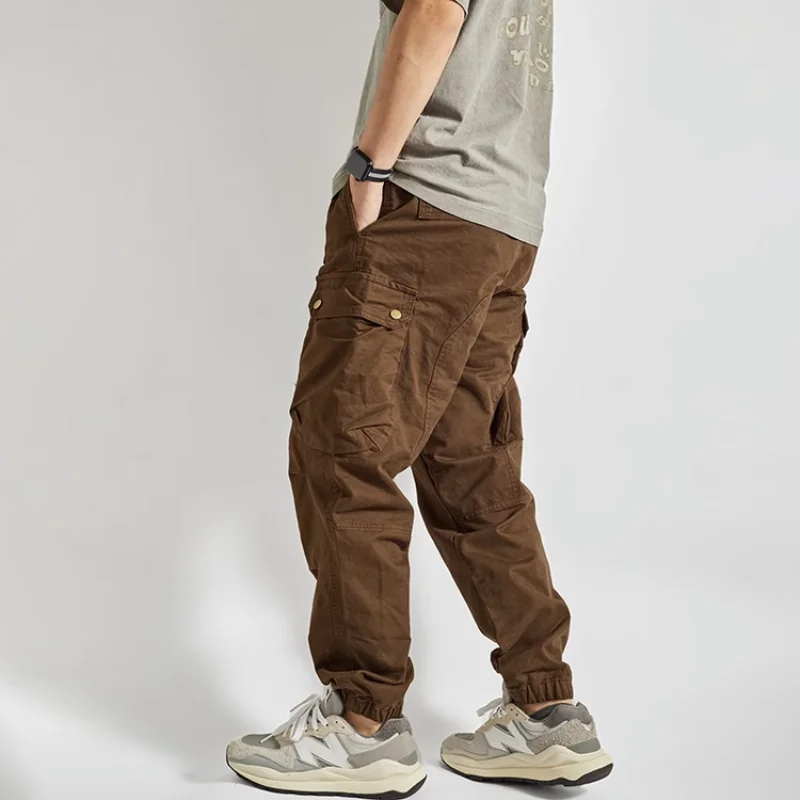 Men's Casual Pants Multi-pocket Overalls American Loose Three-dimensional Cut High Street Leg
