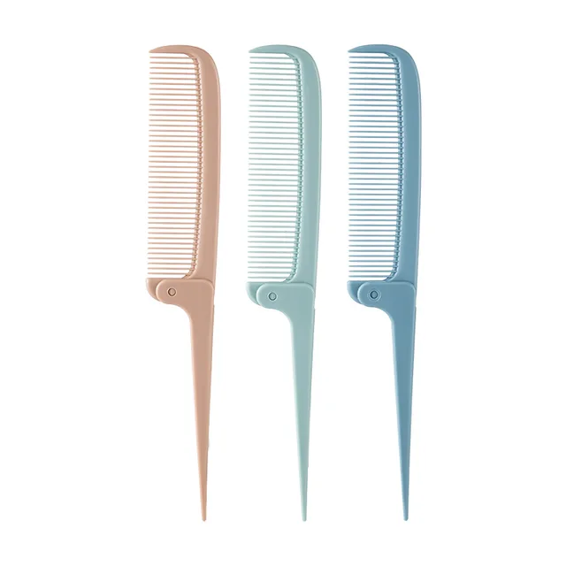 1pc Portable Mini Foldable Pocket Combs Anti-static Travel Oil Head Hair Brush For Men Women Hairdressing Styling Beauty Tools 6