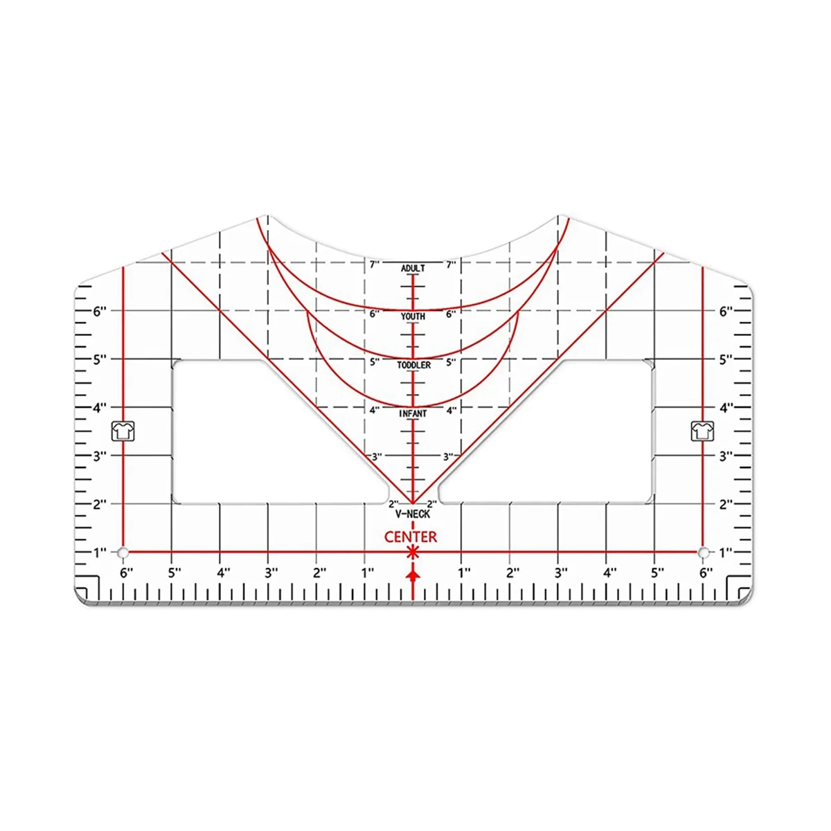 

T-Shirt Ruler for Alignment T-Shirt Ruler Centered Design T-Shirt Measuring Tool Acrylic Ruler for All Sizes