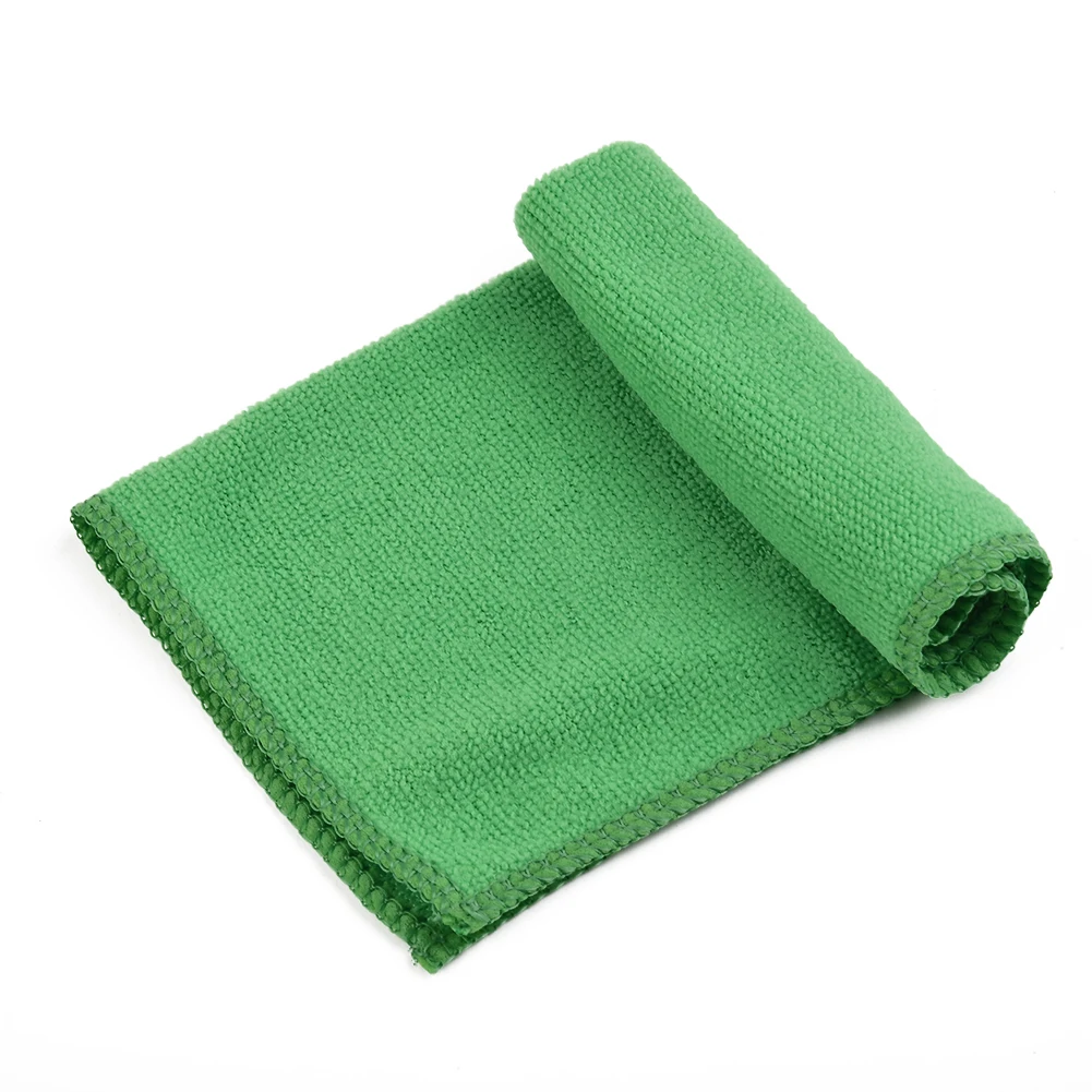 

10pcs/set Microfiber Green Car Cleaning Towels 25*25cm Car Body Care Clean Towel Car Decoration Accessories Cleaning Tool