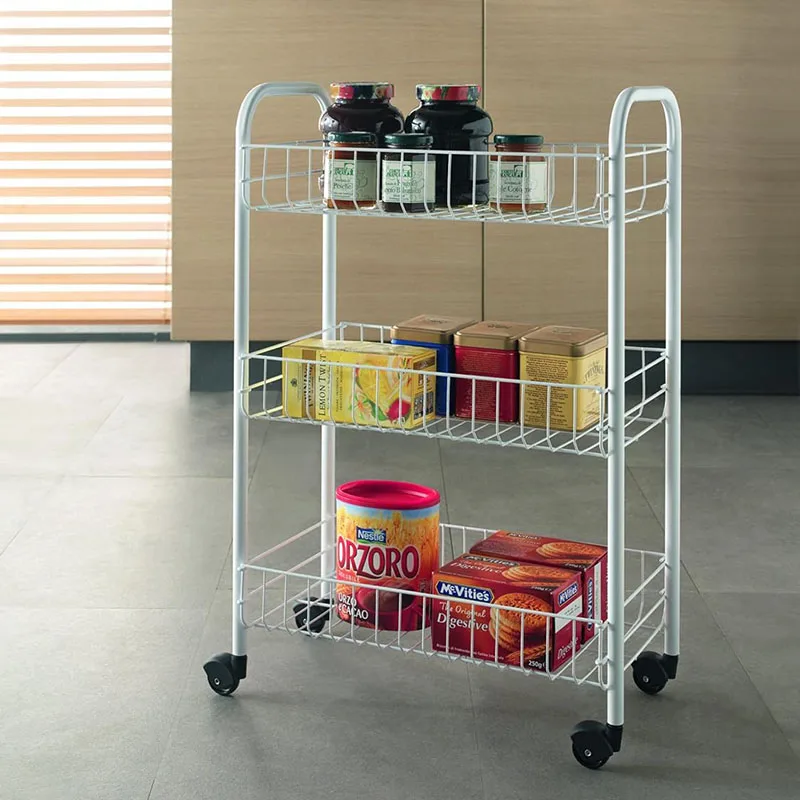 

4-tier Kitchen Islands & Trolleys Vegetable Storage Rack Serving Cart With Wheels Bathroom Dining Room Sets Home Bar Furniture