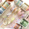 5 rolls of boxed romantic flower handbook tape, cute DIY fresh decorative washi tape for students, a must-have gift for students 3