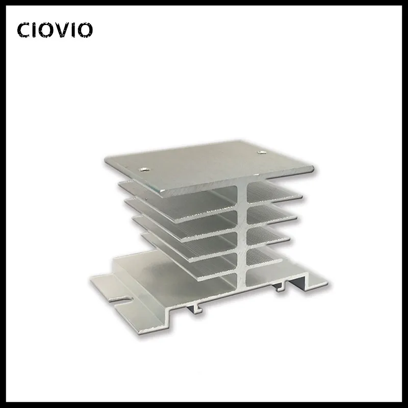 

5pcs Single Phase Solid State Relay SSR Aluminum Heat Sink Dissipation Radiator Newest,Suitable for 10A-40A relay
