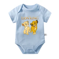 The Lion King Baby Girl Boy Clothes Cartoon Simba Print Infant Bodysuit Cotton Short Sleeve Newborn Toddler Jumpsuit Outfits 4
