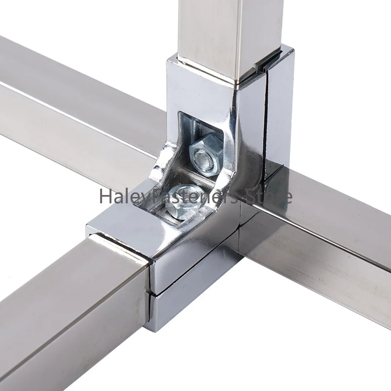 Uxcell T Pipe Clamp Connector 2pcs Structural Pipe Connector Chain Link Fence Clamp Stainless Steel Corner Fitting End Rails Clamp, Fit OD 1 Inch( 25mm - View #9