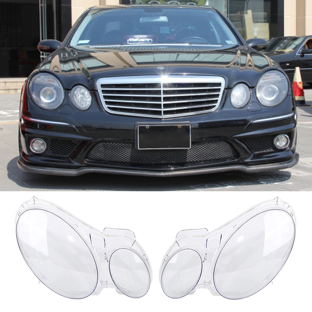 

Car Front Headlight Lens Glass Cover For Mercedes For Benz E Class W211 E240 E200 E350 E280 E300 2002-2008 Headlamp Lens Cover